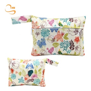 Mini Printed PUL Waterproof Pouch Bag Outside Menstrual Pads Waterproof Wet Bag